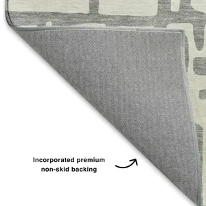 Luxury Washable Indoor/Outdoor The Reserve Gray 3\' x 5\' Rug