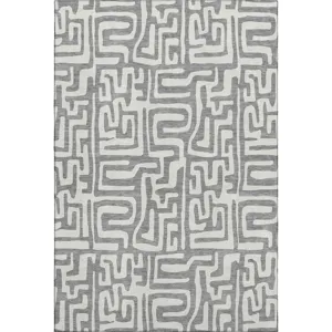Luxury Washable Indoor/Outdoor The Reserve Gray 3\' x 5\' Rug