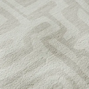 Luxury Washable Indoor/Outdoor The Reserve Ivory 2\'3\" x 7\'6\" Runner Rug