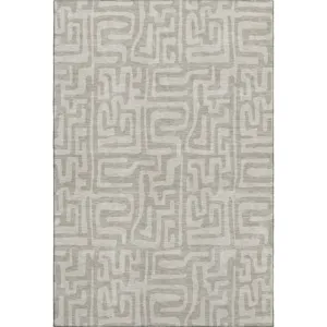 Luxury Washable Indoor/Outdoor The Reserve Taupe 9\' x 12\' Rug