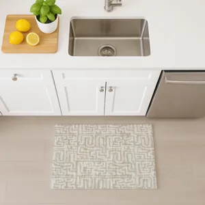 Luxury Washable Indoor/Outdoor The Reserve Taupe 1\'8\" x 2\'6\" Rug