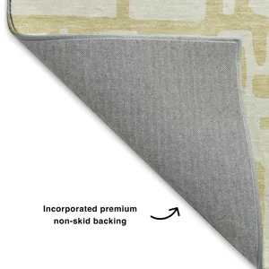 Luxury Washable Indoor/Outdoor The Reserve Wheat 3\' x 5\' Rug