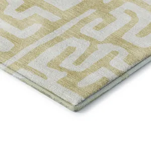 Luxury Washable Indoor/Outdoor The Reserve Wheat 3\' x 5\' Rug