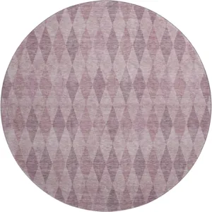 Luxury Washable Indoor/Outdoor The Reserve Blush 8\' x 8\' Round Rug