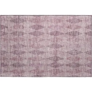 Luxury Washable Indoor/Outdoor The Reserve Blush 1\'8\" x 2\'6\" Rug
