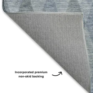 Luxury Washable Indoor/Outdoor The Reserve Denim 10\' x 14\' Rug