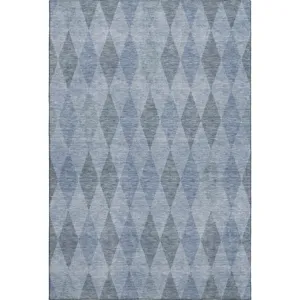 Luxury Washable Indoor/Outdoor The Reserve Denim 10\' x 14\' Rug
