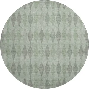 Luxury Washable Indoor/Outdoor The Reserve Fern 8\' x 8\' Round Rug