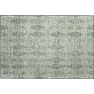Luxury Washable Indoor/Outdoor The Reserve Fern 1\'8\" x 2\'6\" Rug