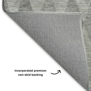 Luxury Washable Indoor/Outdoor The Reserve Gray 2\'6\" x 3\'10\" Rug