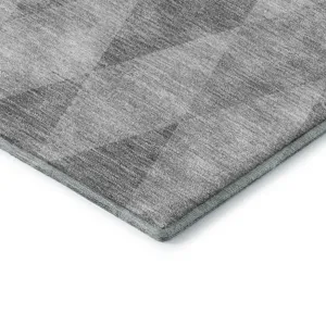 Luxury Washable Indoor/Outdoor The Reserve Gray 2\'6\" x 3\'10\" Rug