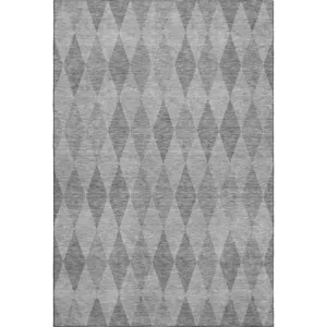Luxury Washable Indoor/Outdoor The Reserve Gray 2\'6\" x 3\'10\" Rug