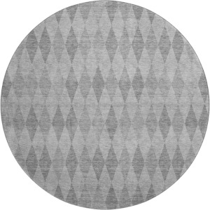 Luxury Washable Indoor/Outdoor The Reserve Gray 8' x 8' Round Rug
