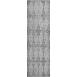 Luxury Washable Indoor/Outdoor The Reserve Gray 2\'3\" x 7\'6\" Runner Rug