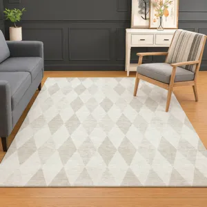 Luxury Washable Indoor/Outdoor The Reserve Ivory 3\' x 5\' Rug
