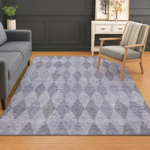 Luxury Washable Indoor/Outdoor The Reserve Lavender 9\' x 12\' Rug