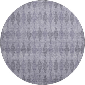 Luxury Washable Indoor/Outdoor The Reserve Lavender 8' x 8' Round Rug