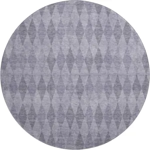 Luxury Washable Indoor/Outdoor The Reserve Lavender 8\' x 8\' Round Rug