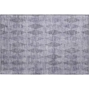 Luxury Washable Indoor/Outdoor The Reserve Lavender 1\'8\" x 2\'6\" Rug
