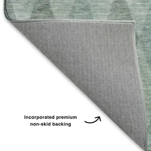Luxury Washable Indoor/Outdoor The Reserve Teal 1\'8\" x 2\'6\" Rug