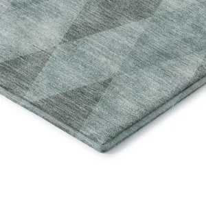 Luxury Washable Indoor/Outdoor The Reserve Teal 1\'8\" x 2\'6\" Rug