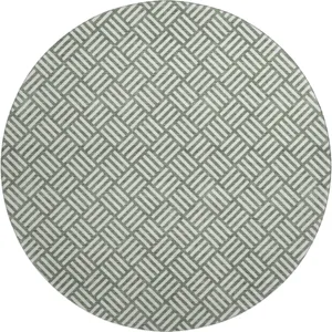 Luxury Washable Indoor/Outdoor The Reserve Basil 8\' x 8\' Round Rug