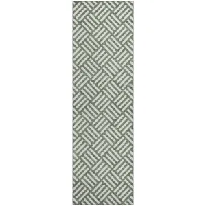 Luxury Washable Indoor/Outdoor The Reserve Basil 2\'3\" x 7\'6\" Runner Rug