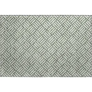 Luxury Washable Indoor/Outdoor The Reserve Basil 1\'8\" x 2\'6\" Rug