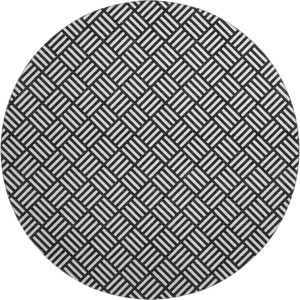 Luxury Washable Indoor/Outdoor The Reserve Black 8' x 8' Round Rug