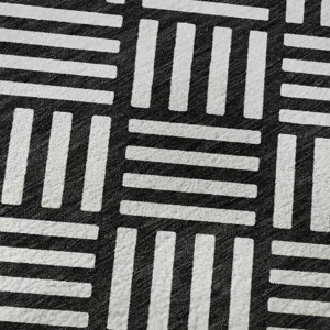 Luxury Washable Indoor/Outdoor The Reserve Black 1\'8\" x 2\'6\" Rug