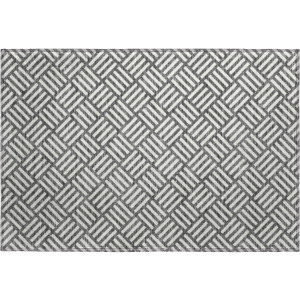Luxury Washable Indoor/Outdoor The Reserve Charcoal Rug
