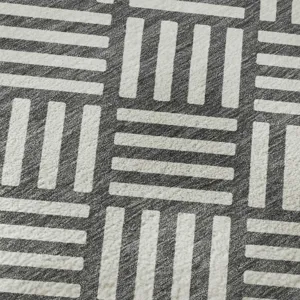 Luxury Washable Indoor/Outdoor The Reserve Charcoal 5\' x 7\'6\" Rug