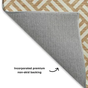 Luxury Washable Indoor/Outdoor The Reserve Copper 5\' x 7\'6\" Rug
