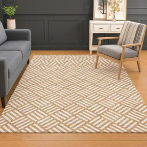 Luxury Washable Indoor/Outdoor The Reserve Copper 5\' x 7\'6\" Rug