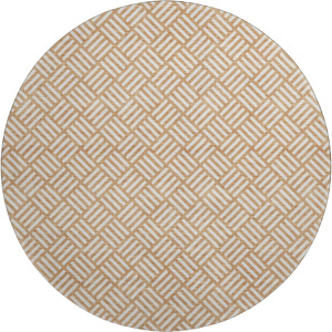 Luxury Washable Indoor/Outdoor The Reserve Copper 8' x 8' Round Rug