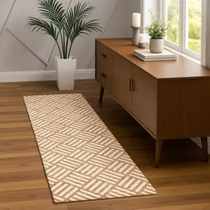 Luxury Washable Indoor/Outdoor The Reserve Copper 2\'3\" x 7\'6\" Runner Rug