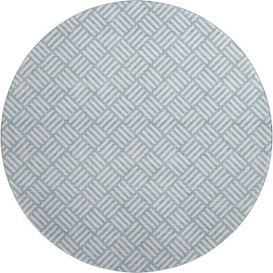 Luxury Washable Indoor/Outdoor The Reserve Denim 8' x 8' Round Rug