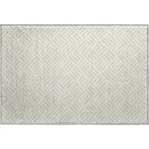 Luxury Washable Indoor/Outdoor The Reserve Ivory 1\'8\" x 2\'6\" Rug