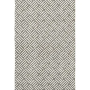 Luxury Washable Indoor/Outdoor The Reserve Taupe 5\' x 7\'6\" Rug