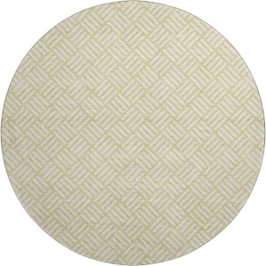Luxury Washable Indoor/Outdoor The Reserve Wheat 8' x 8' Round Rug