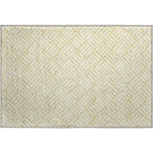Luxury Washable Indoor/Outdoor The Reserve Wheat 1\'8\" x 2\'6\" Rug