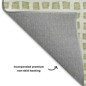 Luxury Washable Indoor/Outdoor The Reserve Aloe 2\'3\" x 7\'6\" Runner Rug