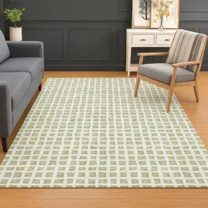 Luxury Washable Indoor/Outdoor The Reserve Aloe 3\' x 5\' Rug