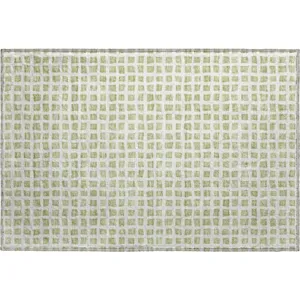 Luxury Washable Indoor/Outdoor The Reserve Aloe 1\'8\" x 2\'6\" Rug