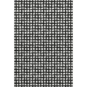 Luxury Washable Indoor/Outdoor The Reserve Black 9\' x 12\' Rug