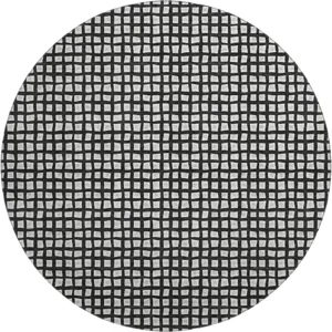 Luxury Washable Indoor/Outdoor The Reserve Black 8\' x 8\' Round Rug