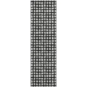 Luxury Washable Indoor/Outdoor The Reserve Black 2\'3\" x 7\'6\" Runner Rug