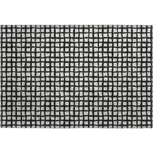 Luxury Washable Indoor/Outdoor The Reserve Black 1\'8\" x 2\'6\" Rug