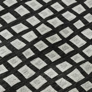 Luxury Washable Indoor/Outdoor The Reserve Black 9\' x 12\' Rug