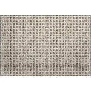 Luxury Washable Indoor/Outdoor The Reserve Brown 1\'8\" x 2\'6\" Rug